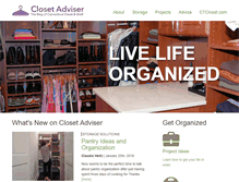 Tablet Screenshot of closetadviser.com